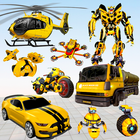 Helicopter Robot Car Transform ไอคอน