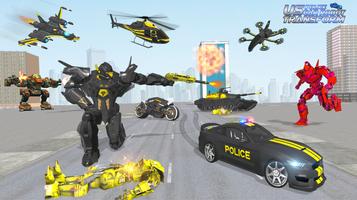 US Police Robot Car Battle Ekran Görüntüsü 1