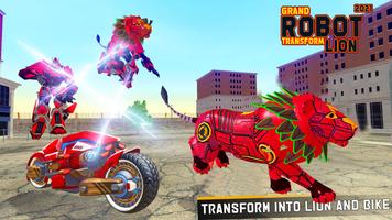 Lion Robot Transform Car Games اسکرین شاٹ 3