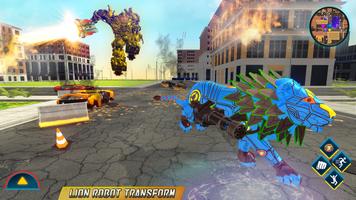 Lion Robot Transform Car Games پوسٹر