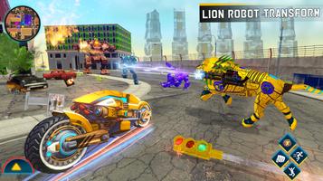 Lion Robot Transform Car Games capture d'écran 2