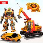 Grand Excavator Robot Car Transform Game 2021 simgesi
