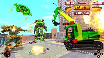 Grand Excavator Robot Car Transform Game 2021 Ekran Görüntüsü 3