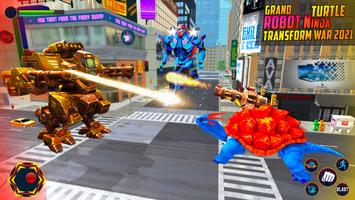 Turtle Robot Shooting Game - Robot Car Transform Ekran Görüntüsü 2