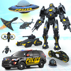 Police Prado Robot Car Games simgesi