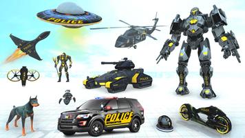 Police Prado Robot Car Games الملصق