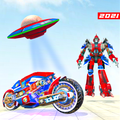 Us Police Bike Transform Robot Game