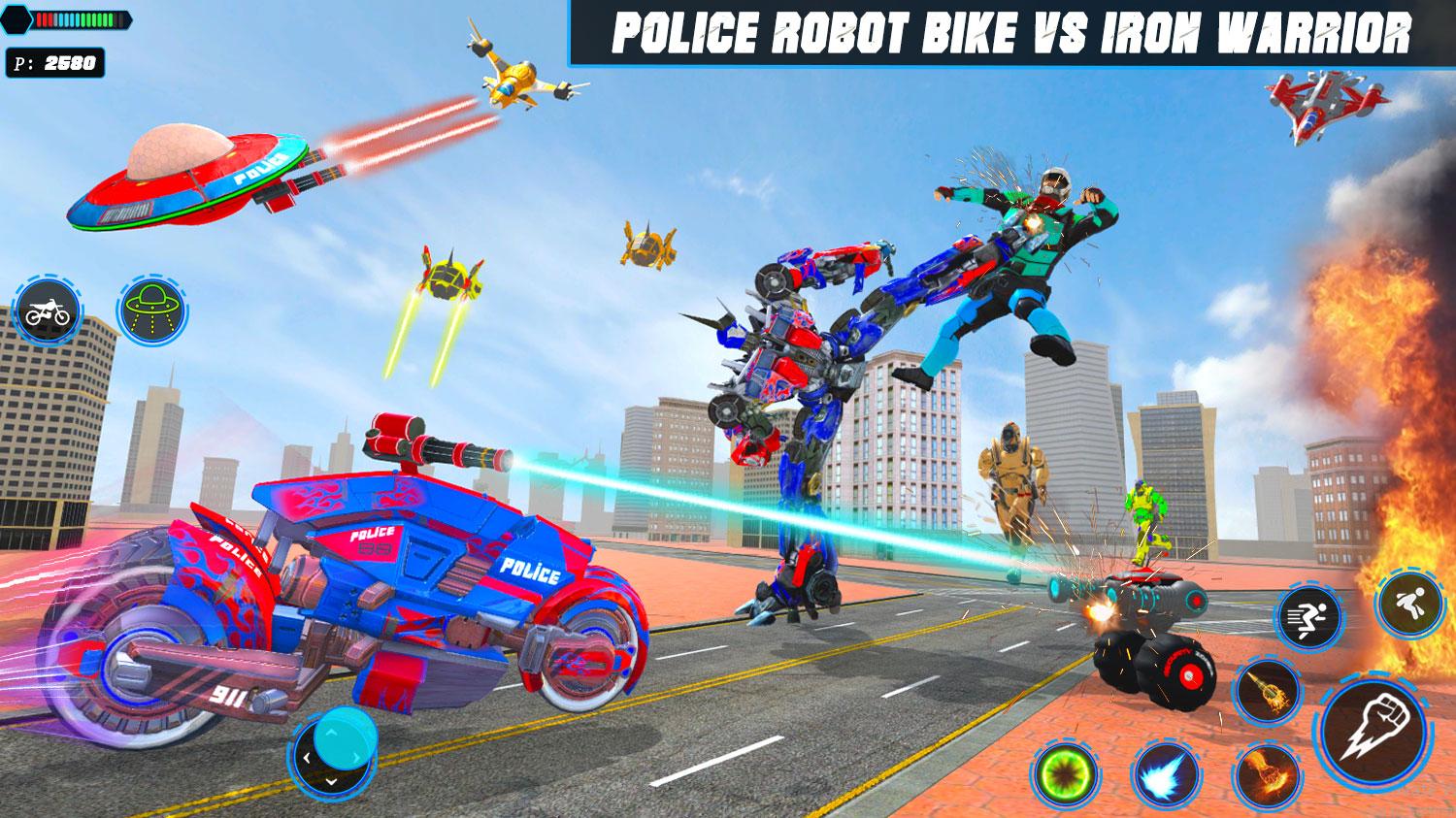Us Police Bike Robot Transform APK voor Android Download