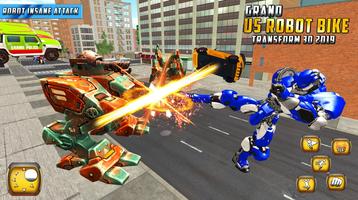 Grand Bike Transforming Robot Shooting Game capture d'écran 3