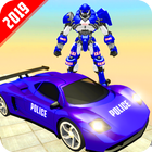 Grand Police Car Robot Transform Rescue Battle آئیکن