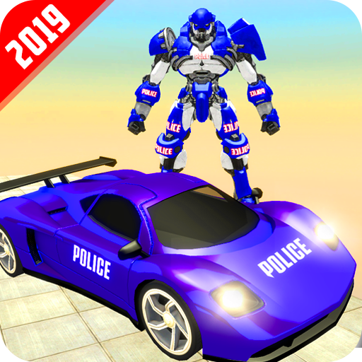 Grand Police Car Robot Transform Rescue Battle