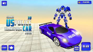 Grand Police Car Robot Transform Rescue Battle Affiche