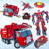 Garbage robot truck war ícone