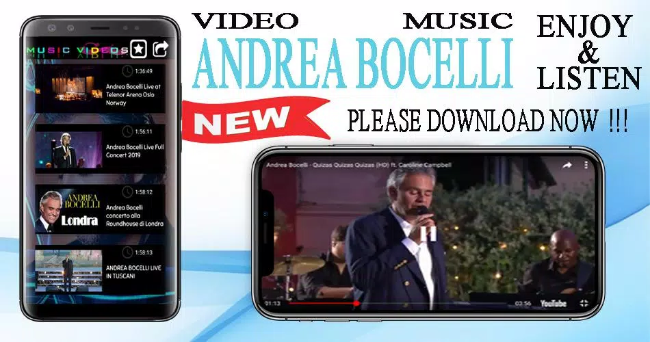 Video MP3 offline Andrea Bocelli APK for Android Download