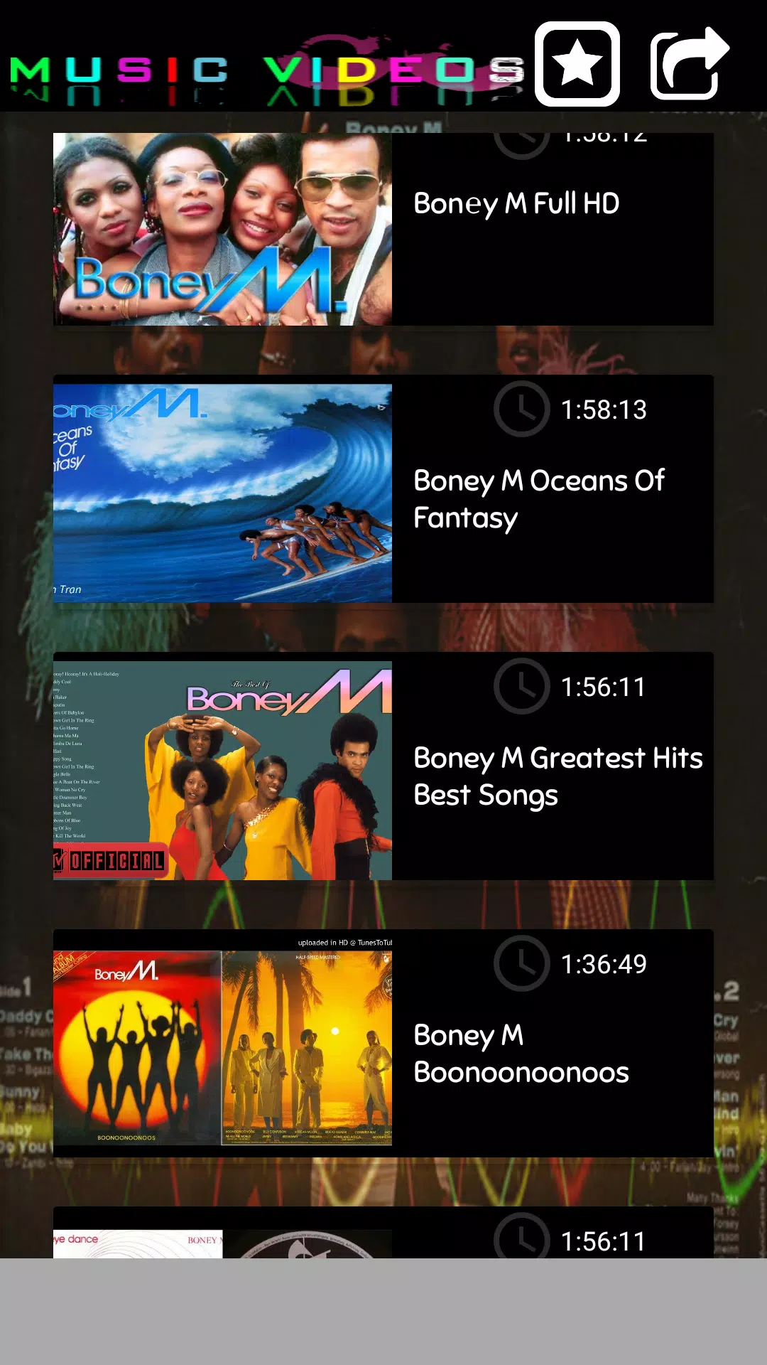 Descarga de APK de Offline mp3 Boney M 1976 - 1985 para Android