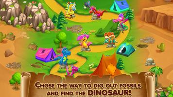 Archeologist Dinosaur Digging Cartaz
