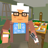 Granny Blocky Neighbor. Craft Escape Espanhol