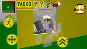 Granny Blocky Neighbor. Craft Escape عربى تصوير الشاشة 2