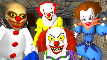 Clown Hospital. Neighbor Escape 3D Plakat