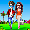 Cartoon photo editor suit icon