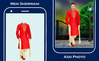 Men sherwani suit photo editor 海報