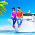 Ship photo editor boat frames icono