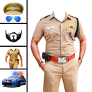 Men police suit photo editor aplikacja