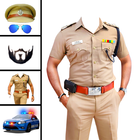 Men police suit photo editor آئیکن