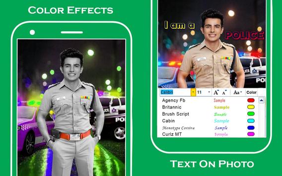 Men Police Suit Photo Editor 截图 3