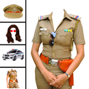 Women police suit photo editor aplikacja