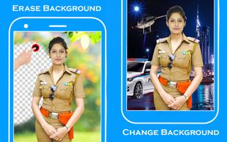 Women police suit photo editor screenshot 1