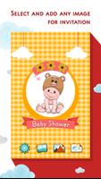 Baby Shower Invitation Card Ma постер