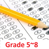 5~8th Grade Math Test Free icône