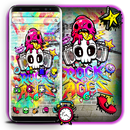 Graffiti Rock Star Skull Theme APK