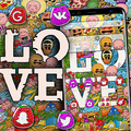 Graffiti Colorful Doodle Love Theme