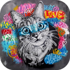 Graffiti-Tapete Zeichen