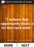 Poster Ashton Kutcher Best 20 Quotes