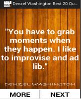 Denzel Washington Best 20 Quotes poster