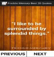 Freddie Mercury Best 20 Quotes capture d'écran 1