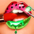 Lip Art Lipstick Makeup Game icône
