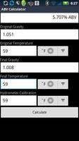 ABV Calculator imagem de tela 1