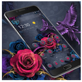 Retro Gray Colorful Rose Theme