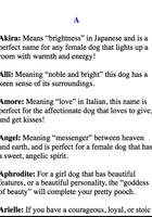 CUTE GIRL DOG NAMES APP 2020 screenshot 1