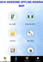 SIMPLE NIGERIA MAP OFFLINE 202 पोस्टर