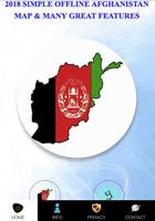 SIMPLE AFGHANISTAN MAP OFFLINE Affiche