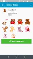 Cute Teddy Stickers स्क्रीनशॉट 3