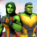 Green Muscle Hero Fight Game APK