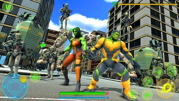 Green Muscle Hero Fight Game captura de pantalla 3