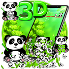Cute Panda 3D Gravity Theme icône