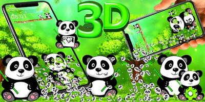 Cute Panda 3D Gravity Theme ảnh chụp màn hình 3